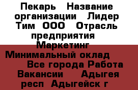 Пекарь › Название организации ­ Лидер Тим, ООО › Отрасль предприятия ­ Маркетинг › Минимальный оклад ­ 27 600 - Все города Работа » Вакансии   . Адыгея респ.,Адыгейск г.